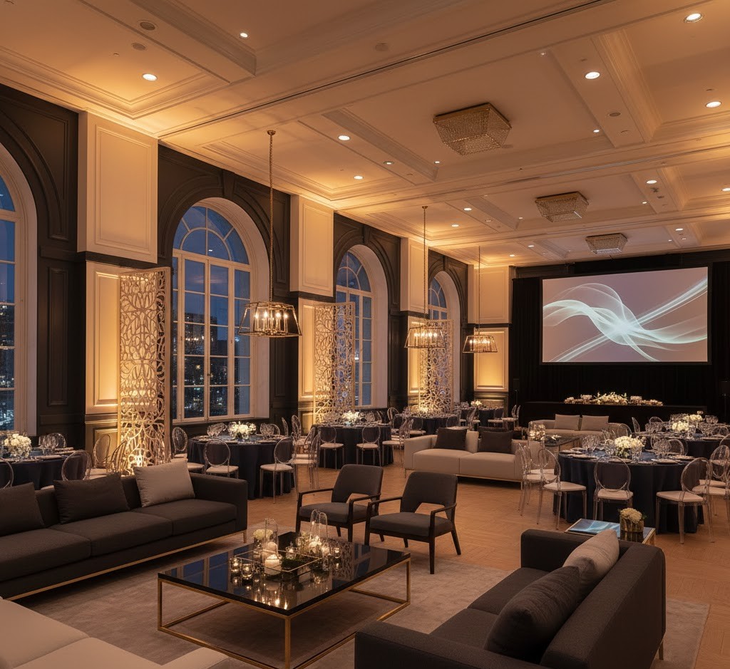 Gala zaal met elegante decoratie